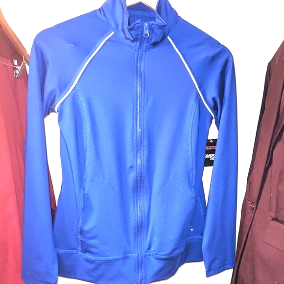 Last chance! Blue Danskin Now Zip Up lightweight Jacket Size Small (4-6) - Picture 1 of 6